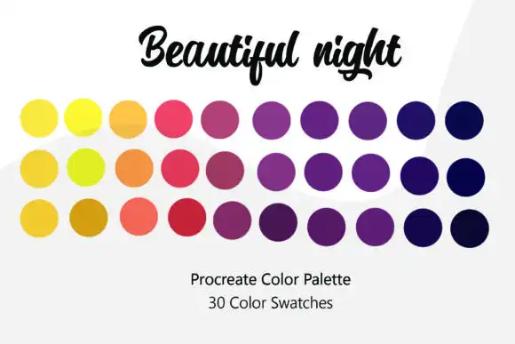 Beautiful Night Procreate Color Palette
