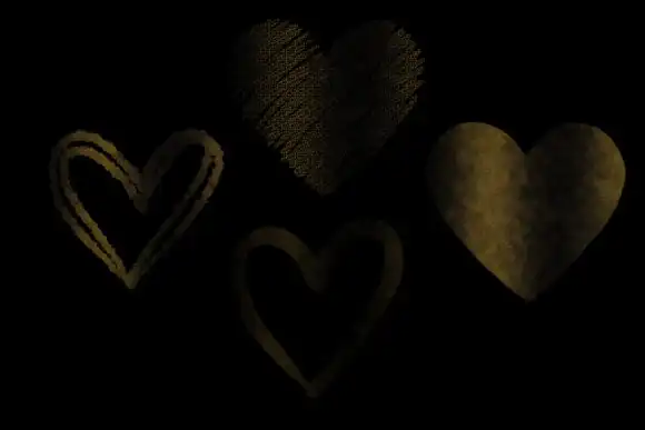 Black Gold Heart Brush Strokes 2 black gold heart brush strokes 1 47352