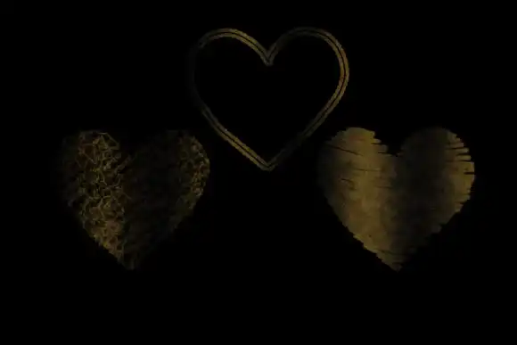 Black Gold Heart Brush Strokes 3 black gold heart brush strokes 2 47292