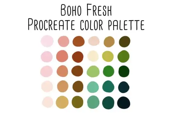 Boho Fresh Procreate Color Palette