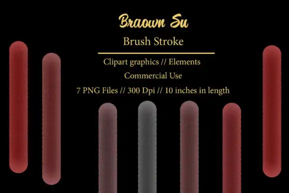 Braown Su Brush Stroke Clipart Element