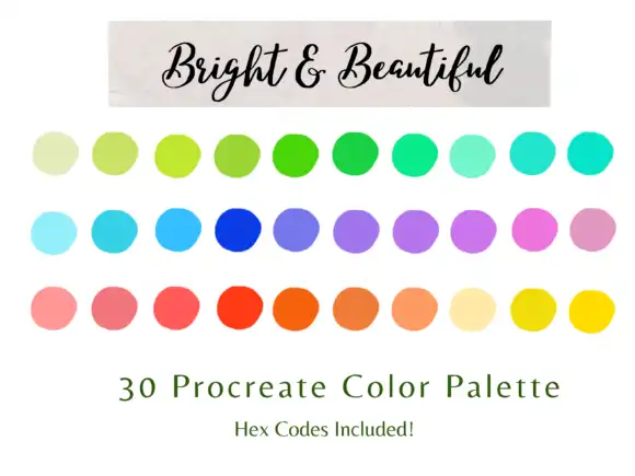 Bright - 30 Procreate Color Palette
