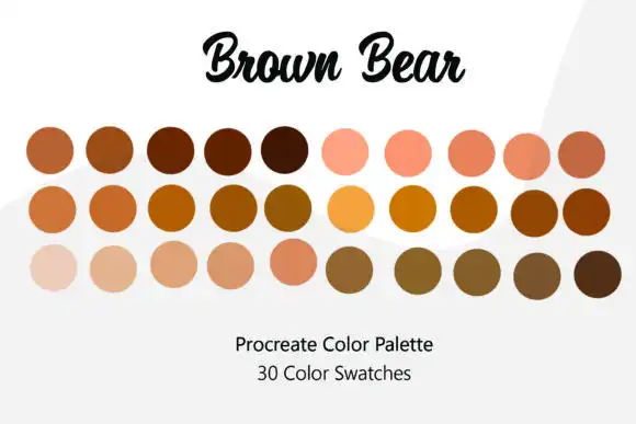 Brown Bear Procreate Color Palette