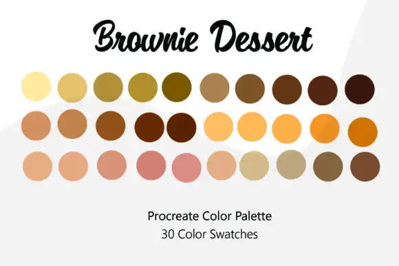 Brownie Dessert Procreate Color Palette
