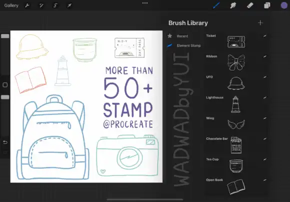 Brush Stamp for Procreate More Than 50+