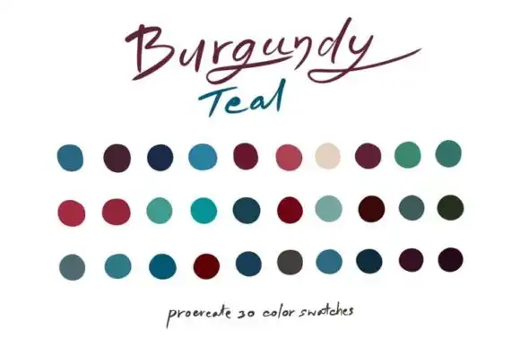 Burgundy Teal