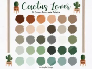 cactus lover color palette for procreate graphics 7653194 1 1 580x387 52213