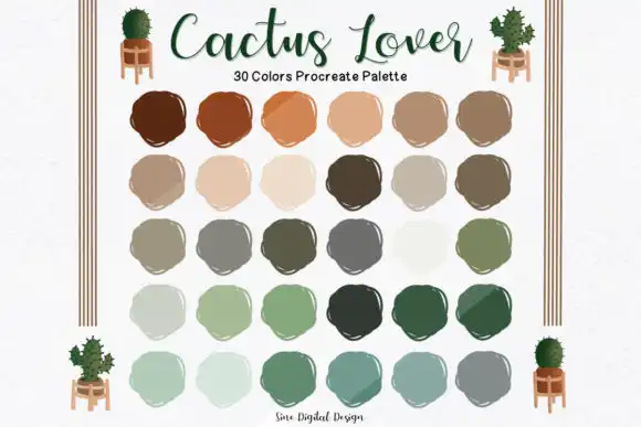 Cactus Lover Color Palette for Procreate