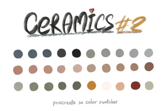 Ceramics2 Procreate color palettes