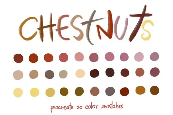 Chestnuts Procreate Color Palettes 1 chestnuts procreate color palettes graphics 6488870 1 1 580x387 61577