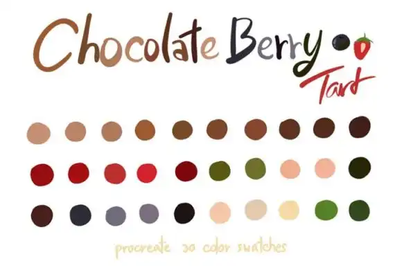 Chocolate Berry Tart Procreate Color Palette