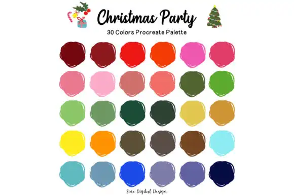Christmas Party Procreate Color Palette