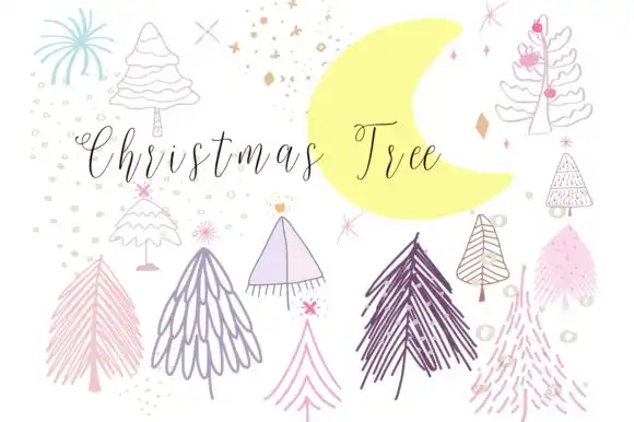 Christmas Tree Procreate Stamp Brushes 10 christmas tree procreate stamp brushes graphics 21265874 7 580x386 52146