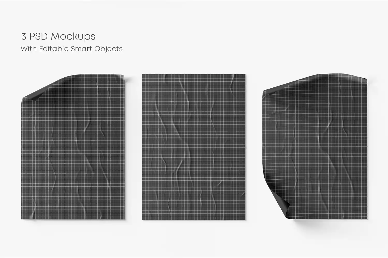 Crumpled Poster Mockup Set 6 crumpled poster mockup set (2) 64161