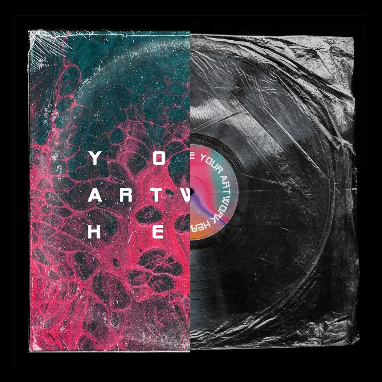 Customizable Vinyl Record Mockup 4 customizable vinyl record mockup (2) 55518