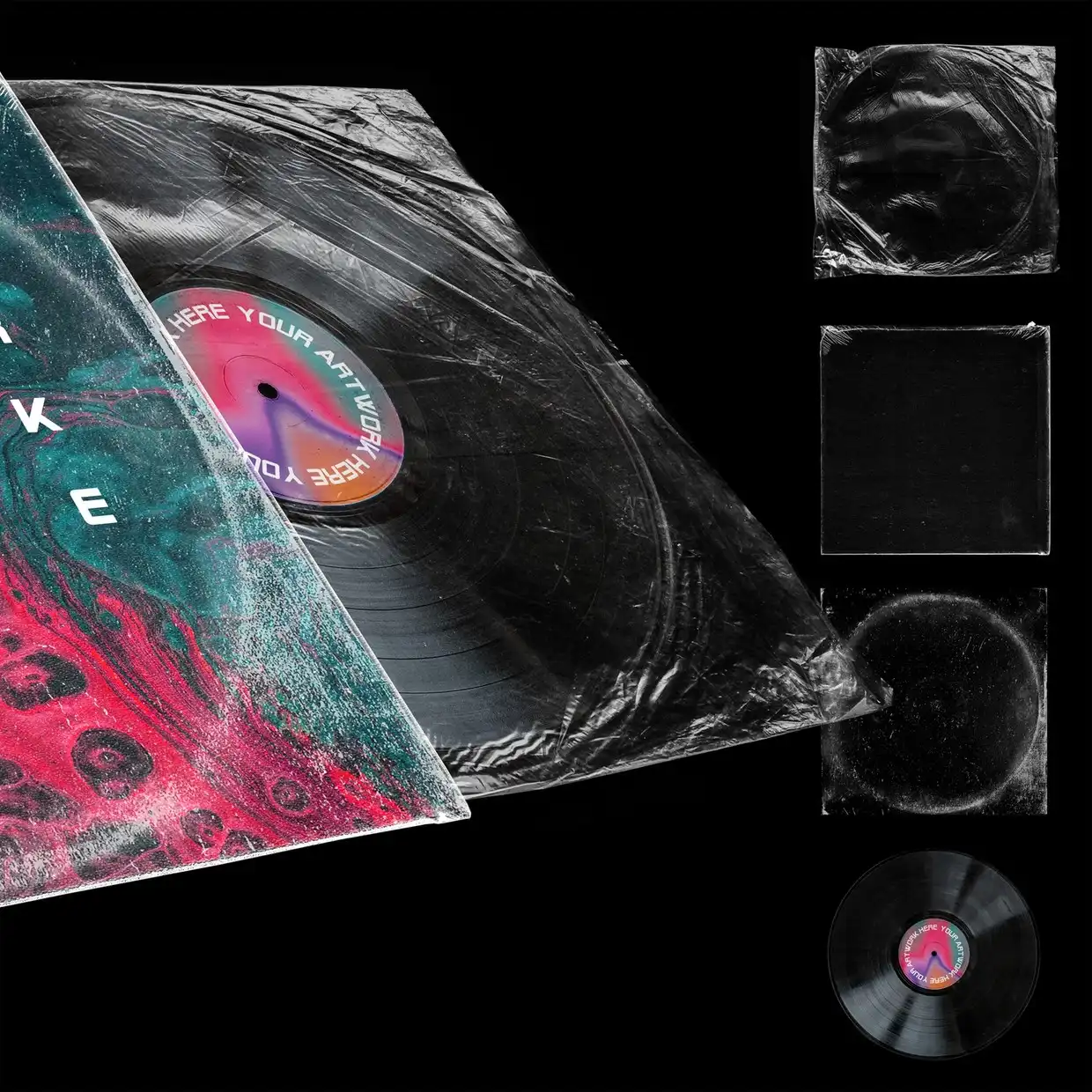 Customizable Vinyl Record Mockup 6 customizable vinyl record mockup (6) 55286