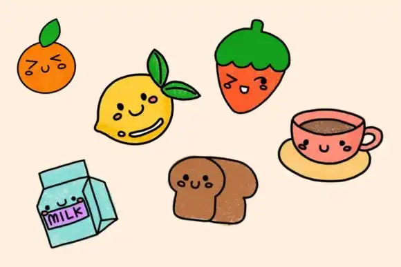Cute Breakfast Brush Stamp Procreate 3 cute breakfast brush stamp procreate graphics 10059974 2 580x387 51898