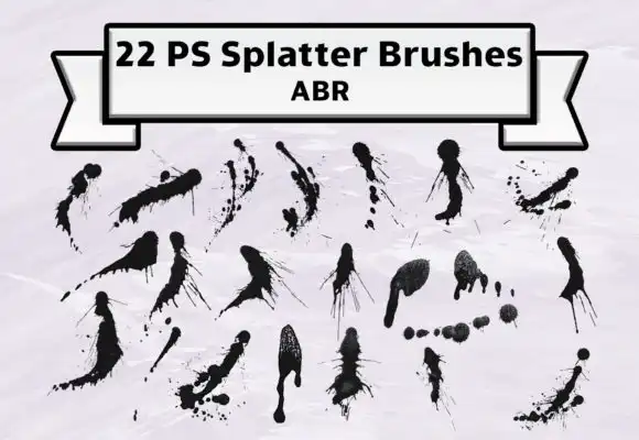 Digital Blood Splatter Brushes Pack