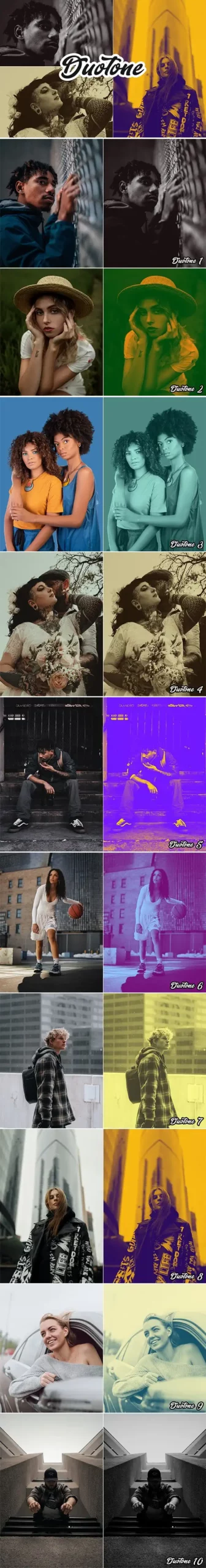 Duotone Photoshop Actions