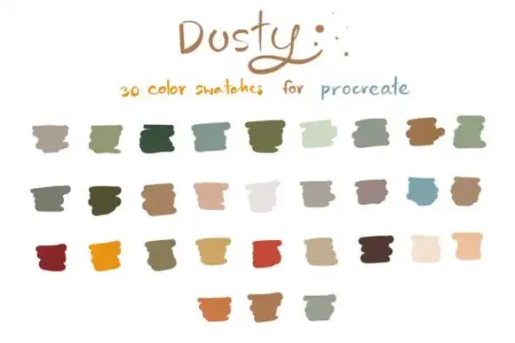 Dusty Procreate Color Palettes