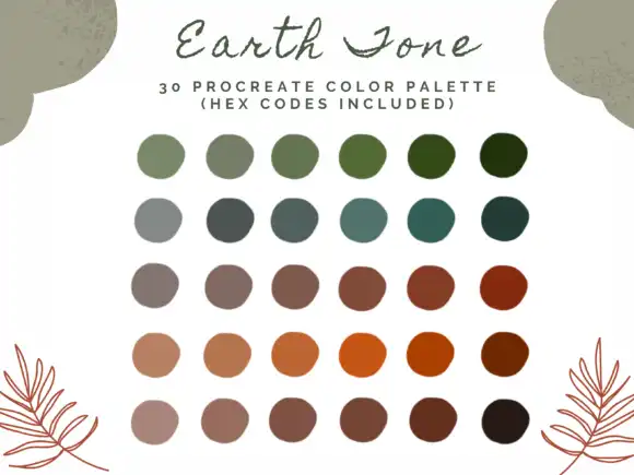 Earth Tone - 30 Procreate Color Palette