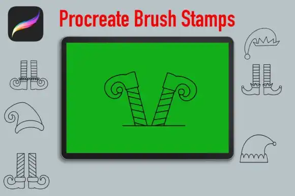 ELF Procreate Brush Stamps Set