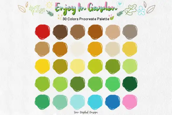 Enjoy in Garden Procreate Color Palette