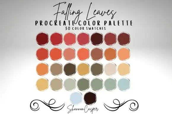 Fall Autumn Color Palette for Procreate