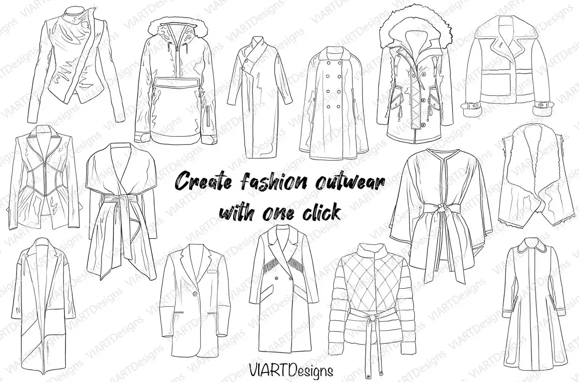 Fashion outwear stamps Procreate 3 fashion outwear stamps procreate (2) 60862