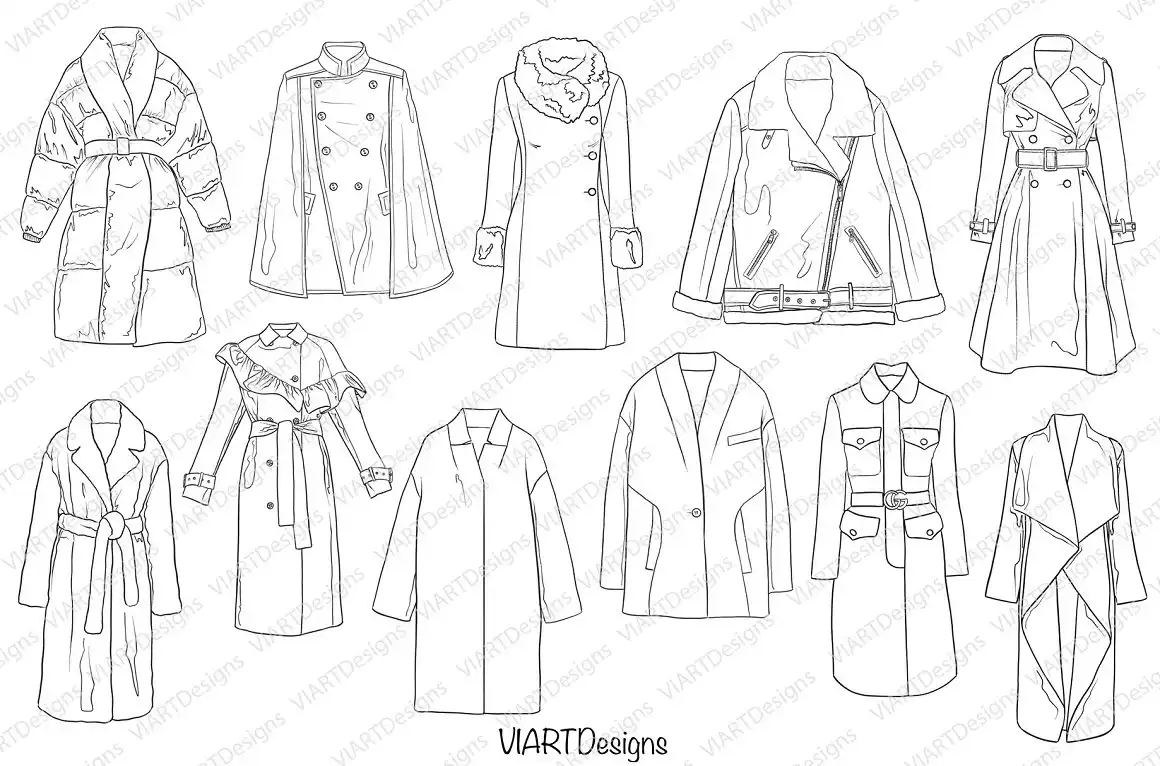 Fashion outwear stamps Procreate 5 fashion outwear stamps procreate (3) 60805