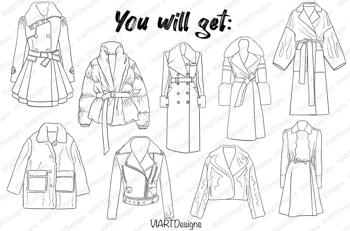 Fashion outwear stamps Procreate 4 fashion outwear stamps procreate (4) 60826