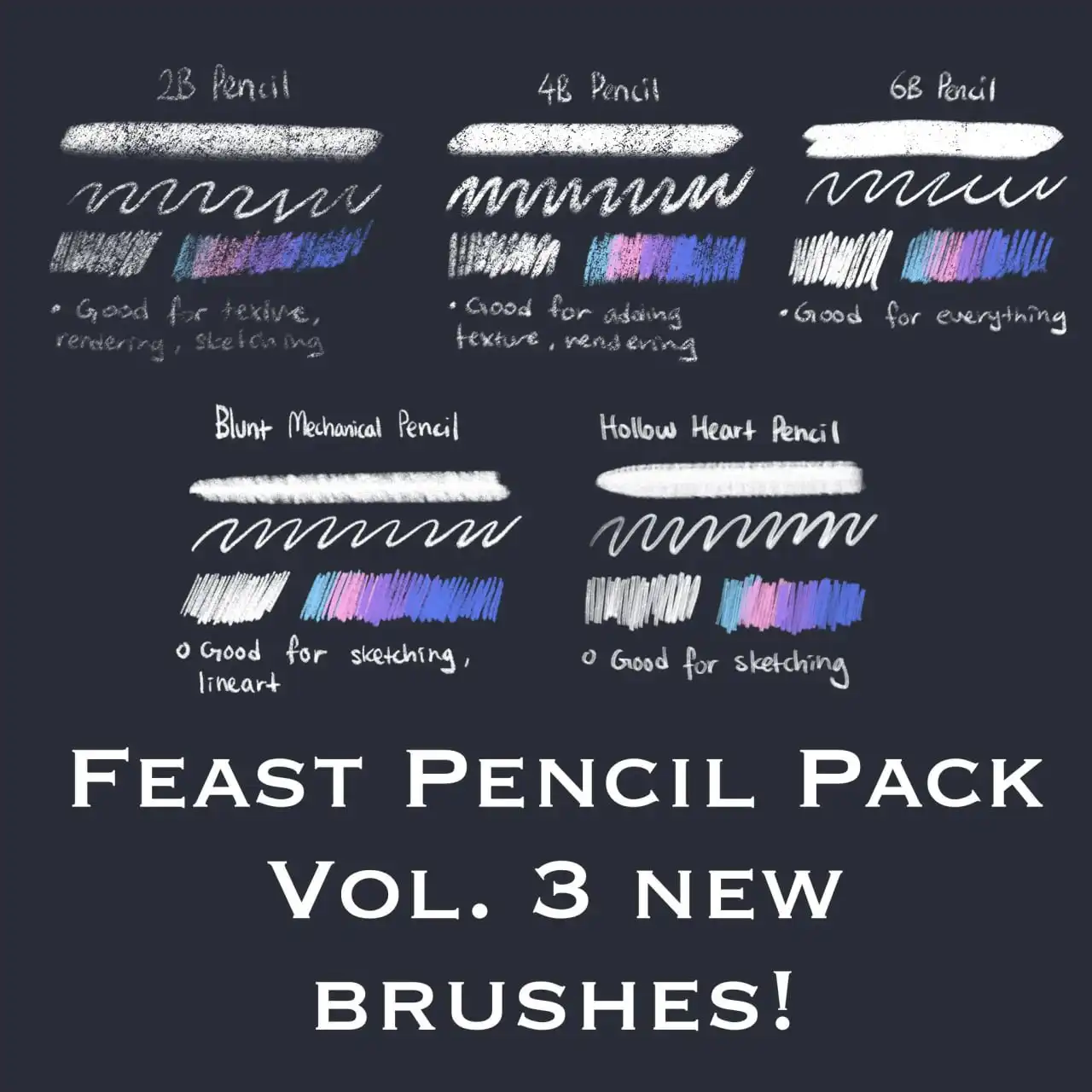 Feast’s Pencil Pack for Procreate Vol. 3 5 feast’s pencil pack for procreate vol. 3 (2) 49208