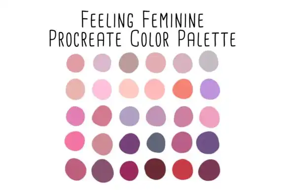 Feeling Feminine Procreate Color Palette