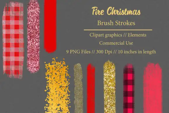 Fire Christmas Brush Strokes