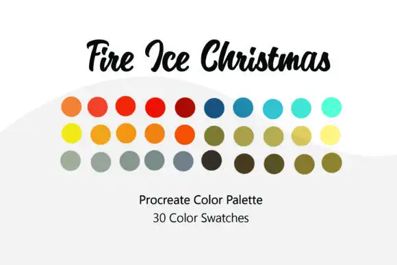 Fire Ice Christmas Procreate Color