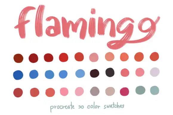 Flamingo Procreate Color Palettes