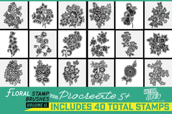 Floral Stamp Brushes Volume II
