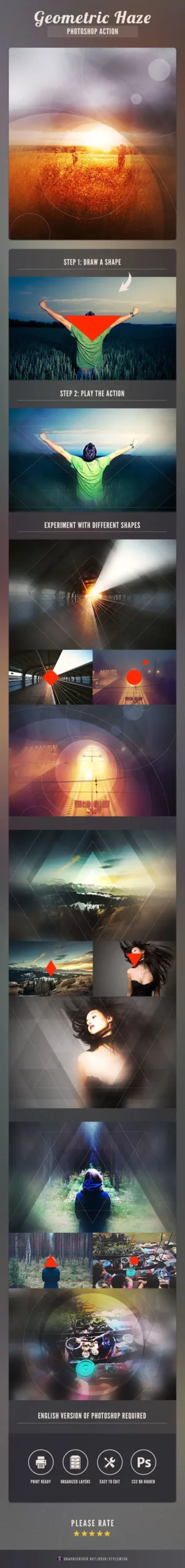Geometric Haze Photoshop Action