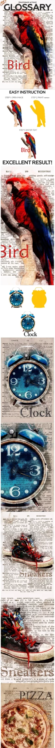 Glossary Photoshop Action