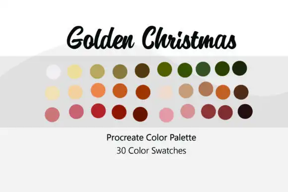 Golden Christmas Procreate Color Palette