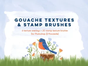 gouache textures + stamp brushes 53175