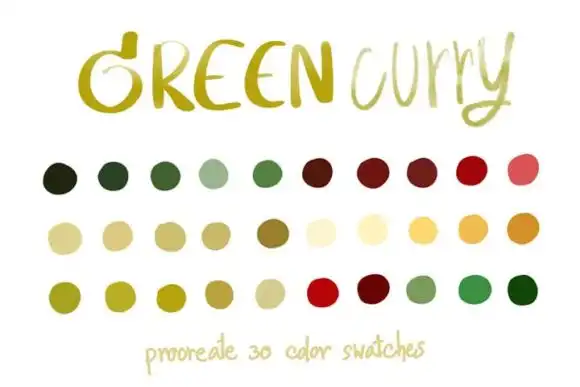 Green Curry Procreate Color Palettes