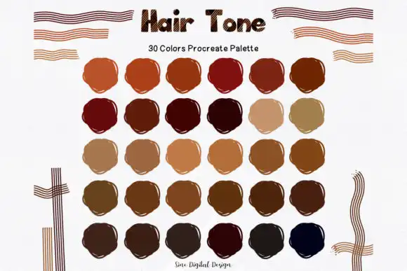 Hair Tone Procreate Color Palette