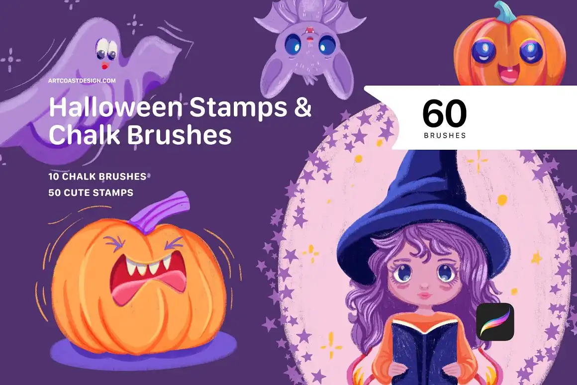 Halloween Stamps & Chalk Brushes U3VQ634