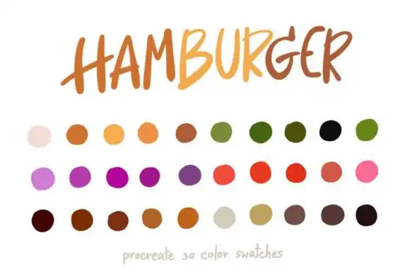 Hamburger Procreate Color Palettes