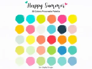 happy summer procreate color palette graphics 5976235 1 1 580x387 52012