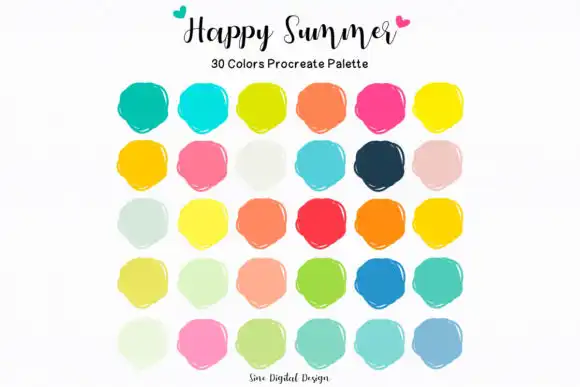 Happy Summer Procreate Color Palette