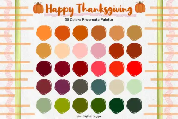 Happy Thanksgiving Procreate Color Palet