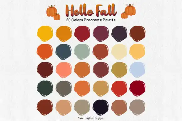 Hello Fall Procreate Color Palette