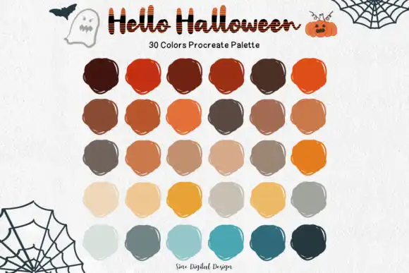 Hello Halloween Procreate Color Palette
